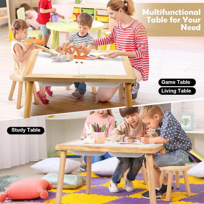 wingyz Kids Table for Play Study Dining Toys Storage, Sensory Tables for Toddler, Activity Table with Storage Bins Birthday Gifts for Boys and Girls - Image 3